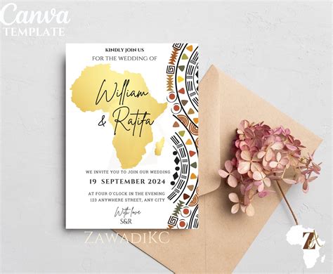 9 African invitation cards ideas .